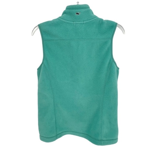 Vineyard Vines Mint Green Fleece Vest Full Zip Front - Sz XS - Picture 2 of 15
